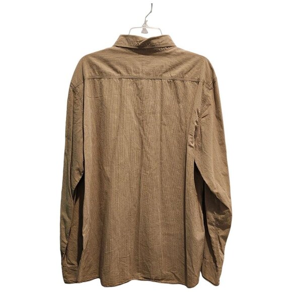 🪻BOGO🪻 CALVIN KLEIN JEANS 100% Cotton Tan Long Sleeve Button Down Shirt XL - Picture 3 of 9
